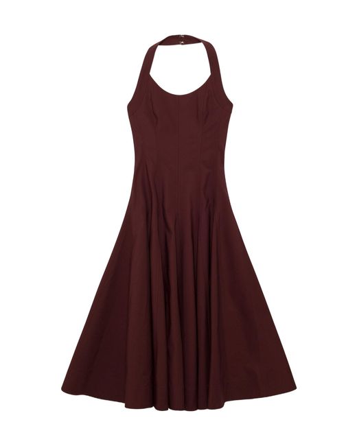 Jonathan Simkhai Red Melissa Halterneck Midi Dress