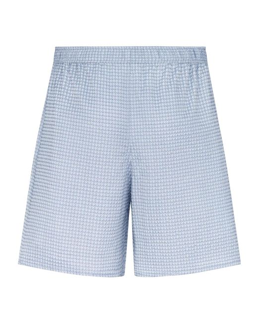 Dior Blue Shorts With Christian Couture Embroidery for men