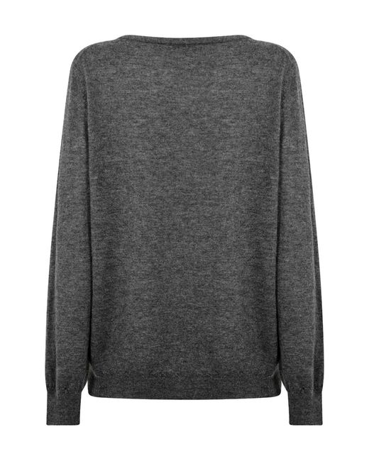 Prada Gray V-Neck Jumper