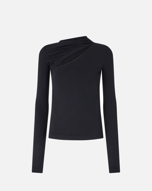 Pinko Blue Asymmetric Cut-Out Top