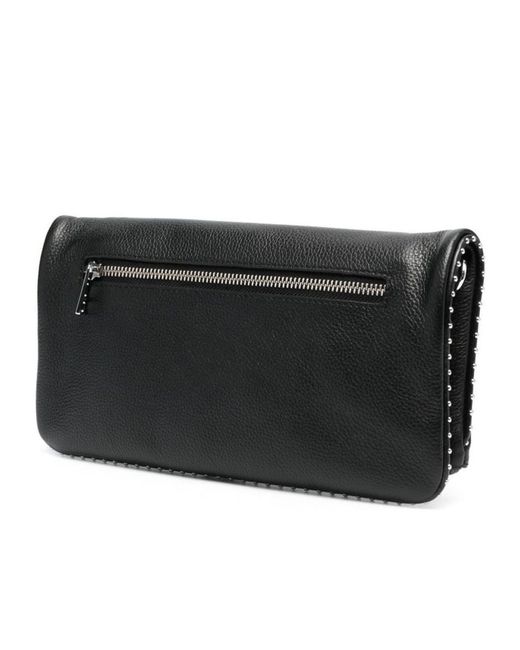 Zadig & Voltaire Black Stud-Embellished Chain-Linked Shoulder Bag