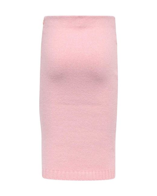 Tom Ford Pink Ribbed Knitted Skirt