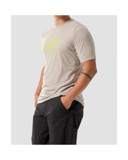 Arc'teryx Gray Ionia Merino Wool Logo Shirt Ss for men