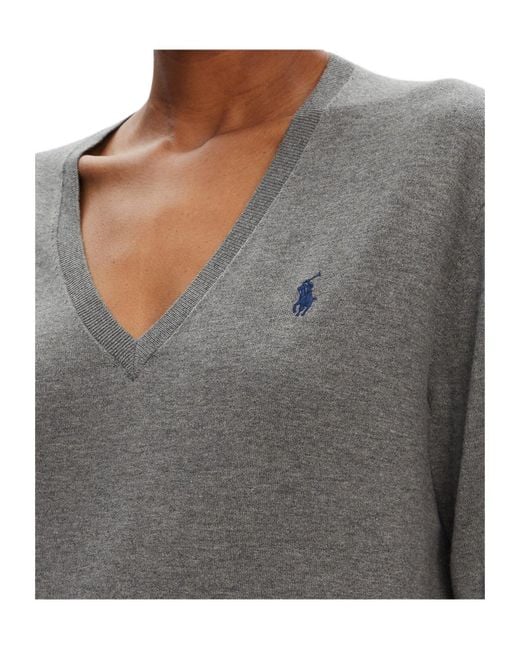 Polo Ralph Lauren Gray V-Neck Sweater