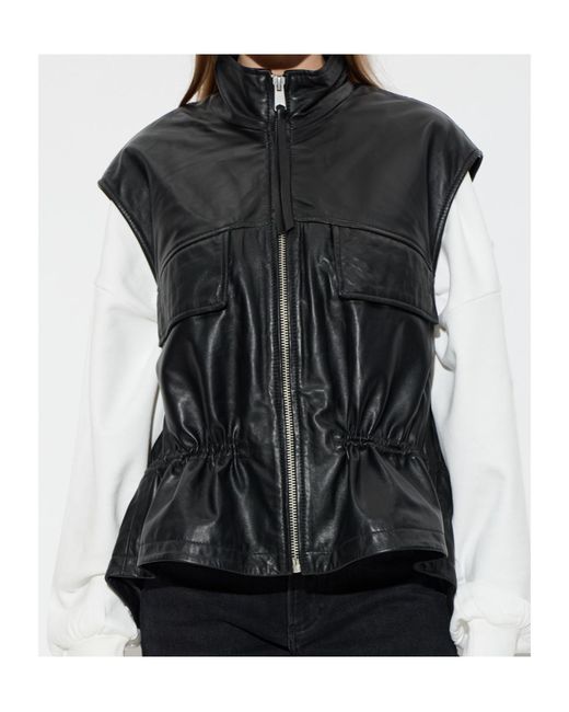 AllSaints Black High-Necked Vest