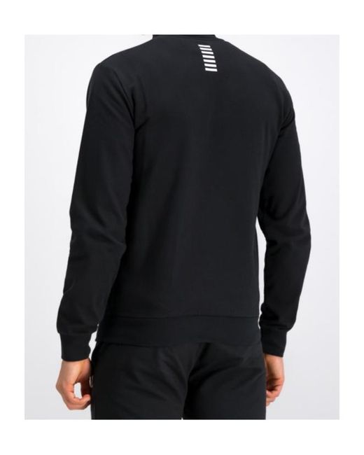 EA7 Black Logo Printed Tracksuit for men
