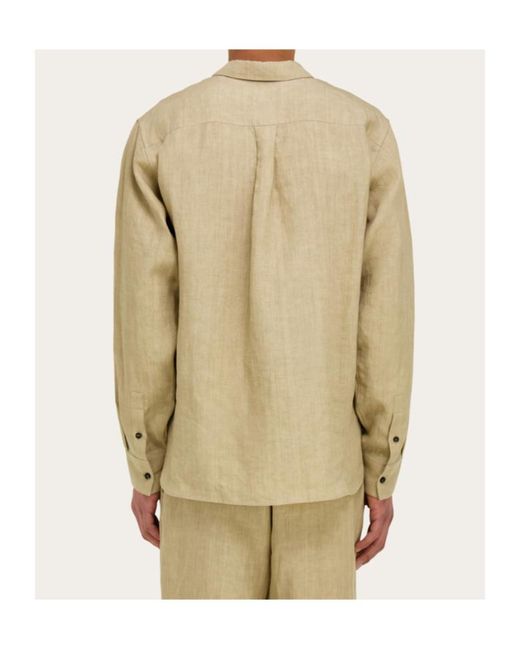 Ferragamo Natural Ferragamo Drop Shoulder Shirt for men