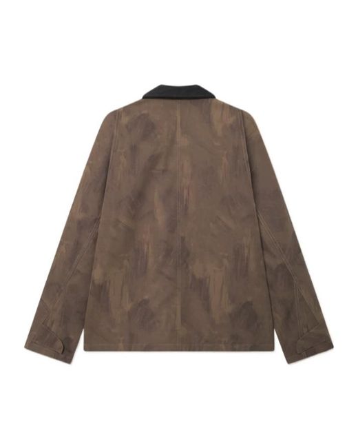 Les Deux Brown Montana Aop Cotton Jacket for men