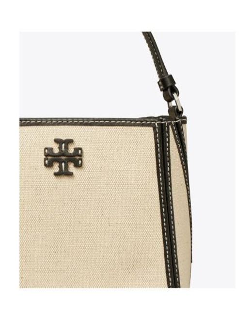 Tory Burch Natural Small Mcgraw Canvas Bucket Bag