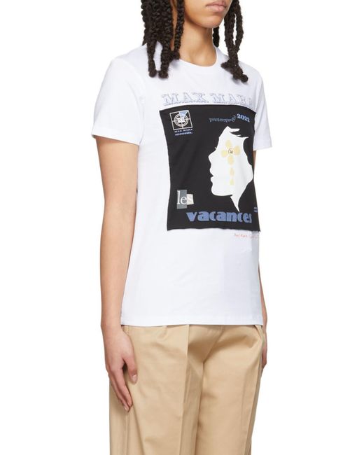 Max Mara Black Printed Pattern Short-Sleeved T-Shirt