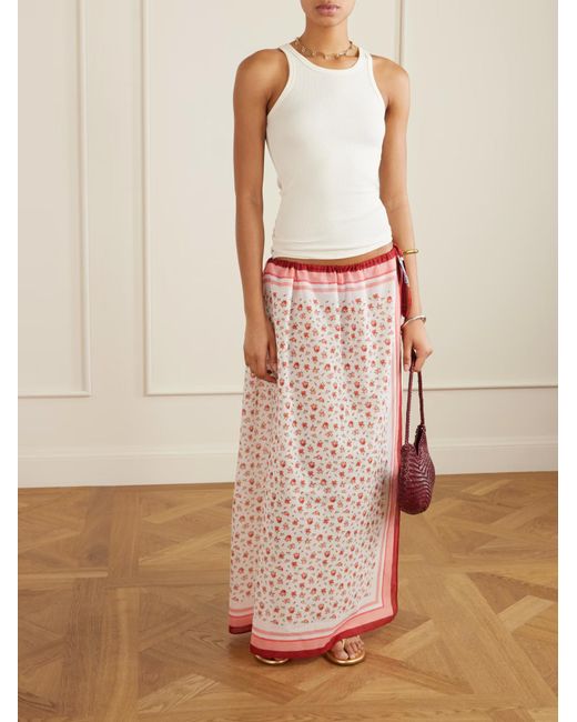 Dolce & Gabbana Pink Floral-Print Sarong