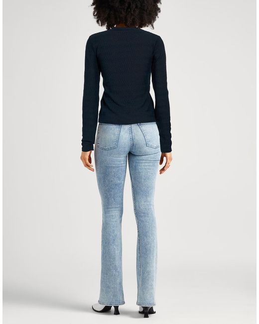 Rag & Bone Blue Solid Color Versatile Knit Sweater