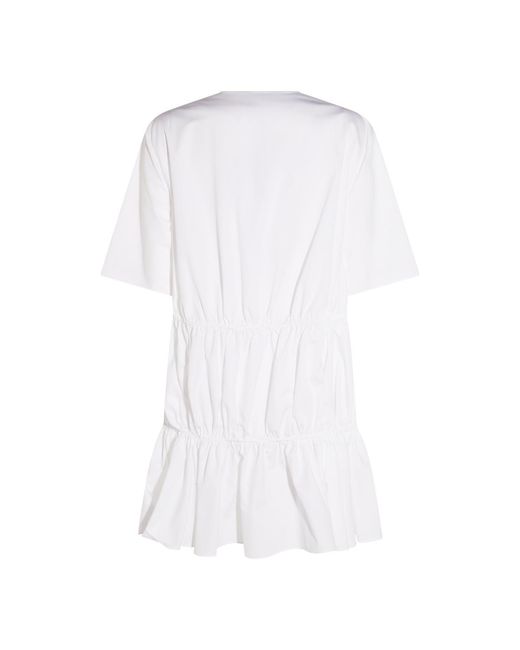 Alaïa White Dress With Drawstring Ties