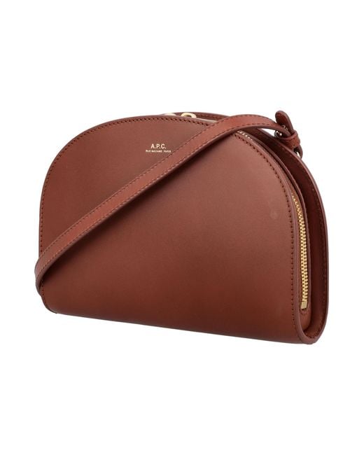 A.P.C. Red Demi Lune Clutch Bag