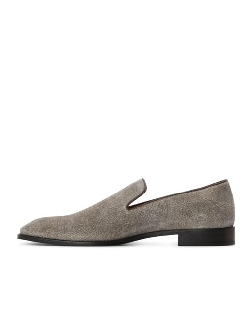 Christian Louboutin Gray Slip-On Business Casual Shoes for men