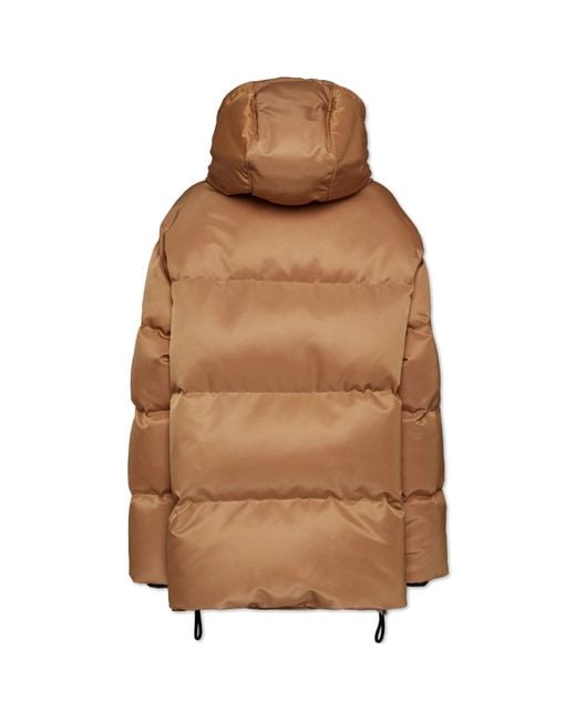 DSquared² Brown Quilted Hooded Coat