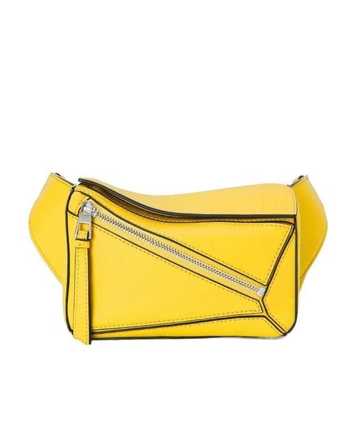 Loewe Yellow Mini Puzzle Bumbag for men