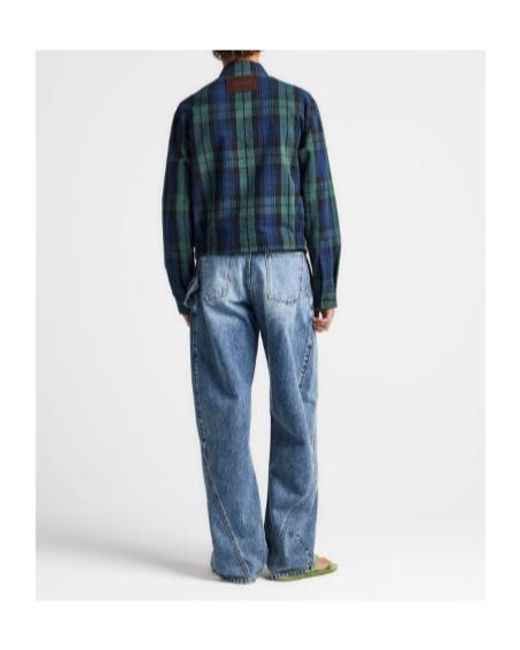 J.W. Anderson Blue Front Zip Blouson for men