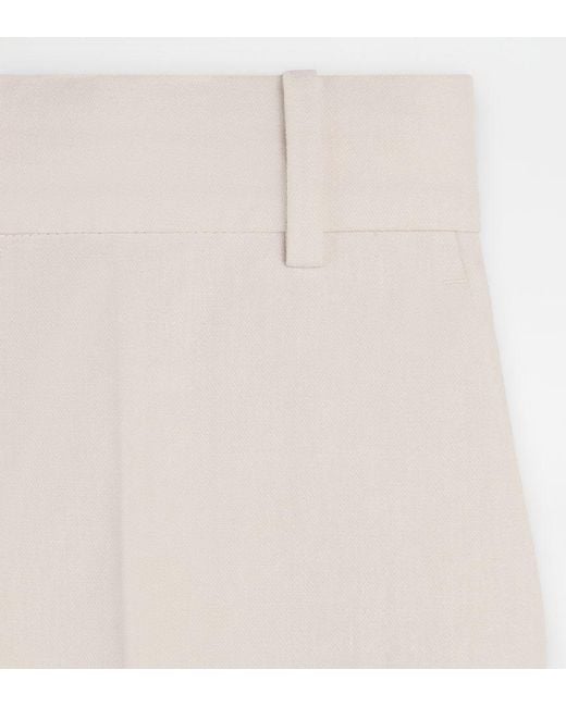 Tod's White Belt-Loop Pocket Trousers