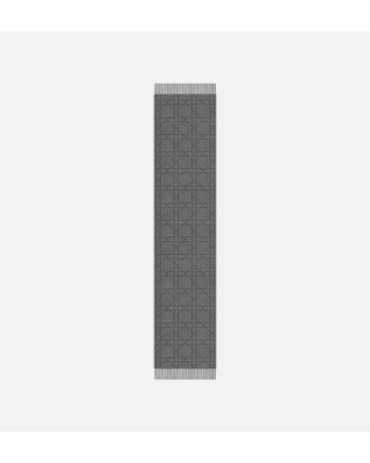 Dior Gray Cannage Scarf for men