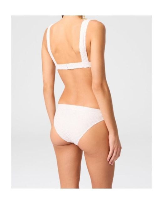 Missoni White Textured Triangle Bikini