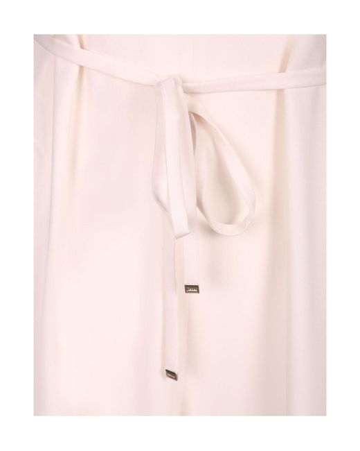 Herno Pink Belted Wide-Leg Jumpsuit