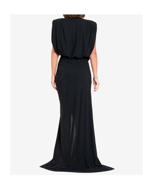Amazuìn Black Draped Dress