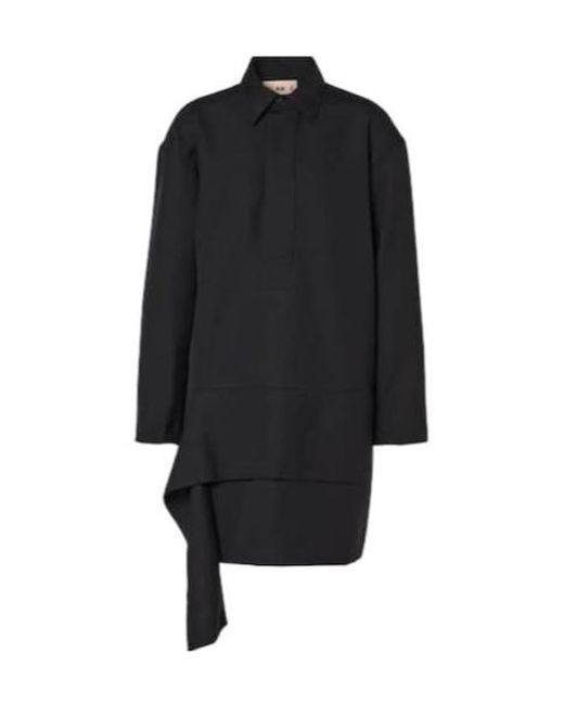 Plan C Black Wool-Blend Minidress