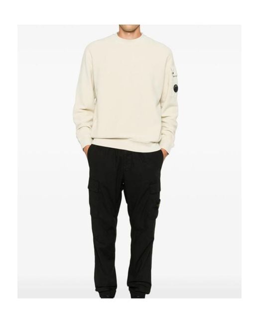 C P Company White Long-Sleeve Sweatshirt for men