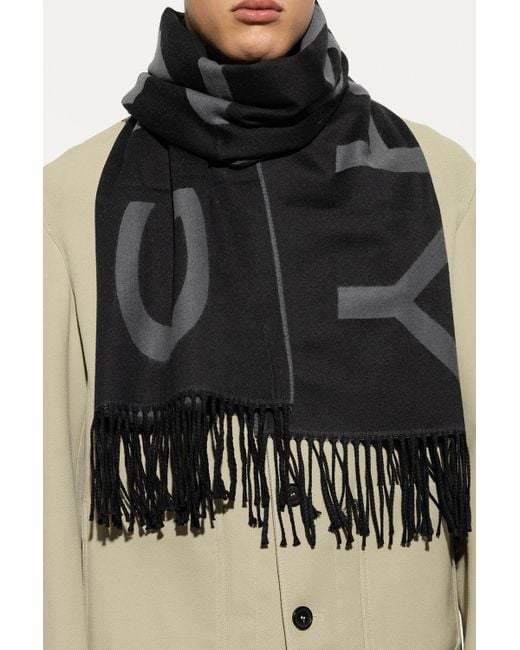 Givenchy Black Logo Scarf for men