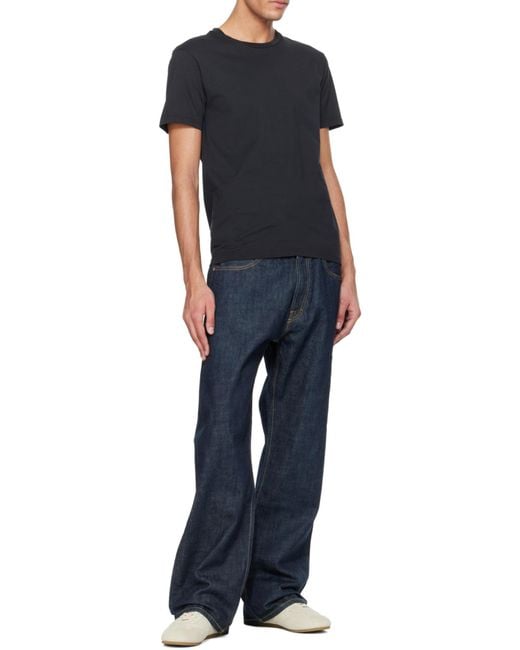 Rier Black Crewneck Straight Hem T-Shirt for men