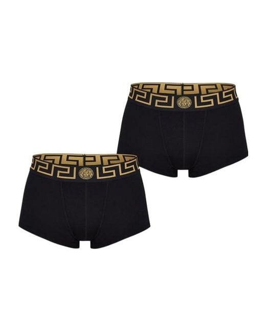 Versace Black Logo Briefs Two-Pack for men