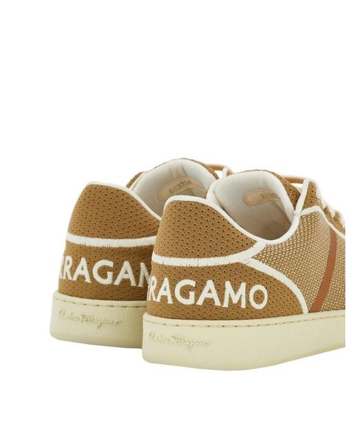 Ferragamo Natural Lace-Up Low-Cut Casual Shoes