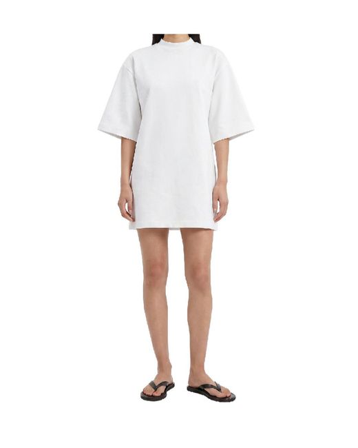 Wardrobe NYC White Heart-Cutout Mini T-Shirt Dress