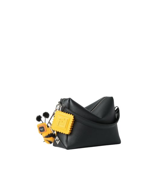 Fendi Yellow Raviolo Ff Motif Charm for men