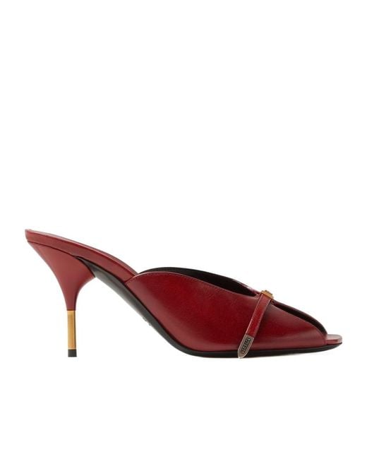 Versace Red Nyx High-Heeled Mules