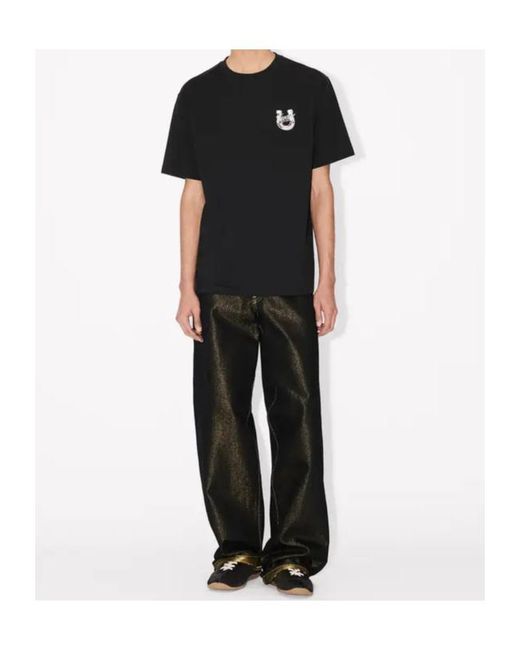 KENZO Black 'Lunar New Year' Embroidered T-Shirt for men