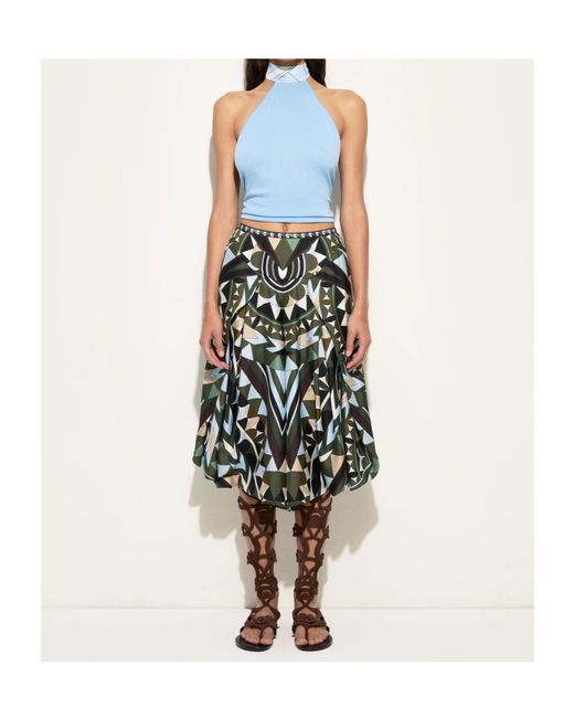 Emilio Pucci Black Pucci Manuba Print Wide Pants