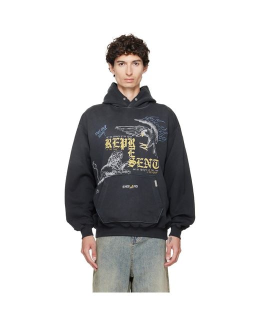 Represent Black Enemy Hoodie for men