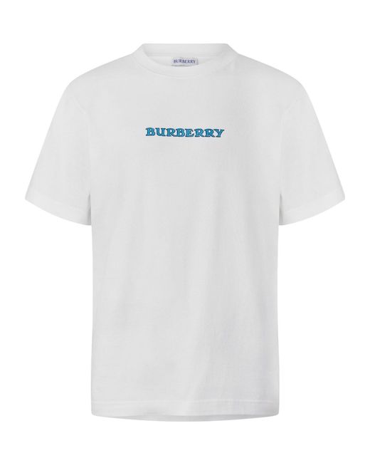 Burberry White Printed T-Shirt for men