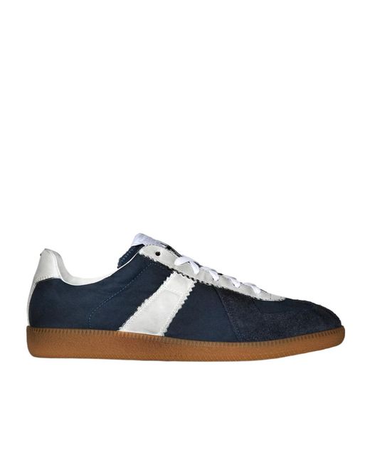 Maison Margiela Blue Logo Sneakers for men