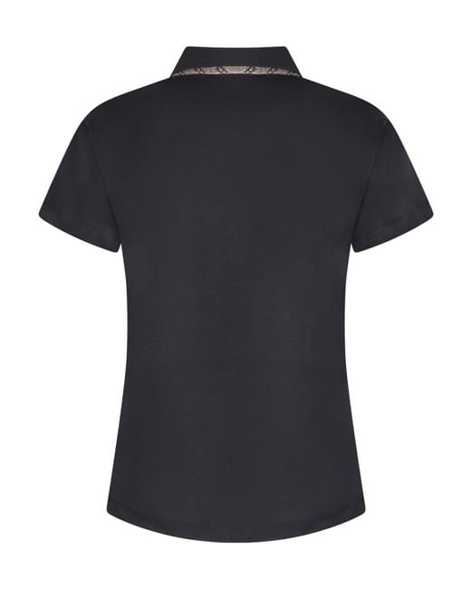 Herno Black Short Sleeve Polo Top