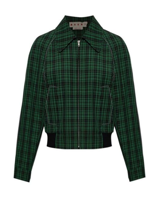 Marni Green Checked Jacket