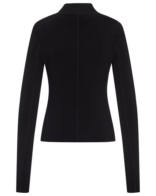 Rick Owens Blue High-Neck Zipped Jacket