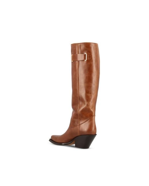 Chloé Brown Chloé Azelan Logo Detailed Boots