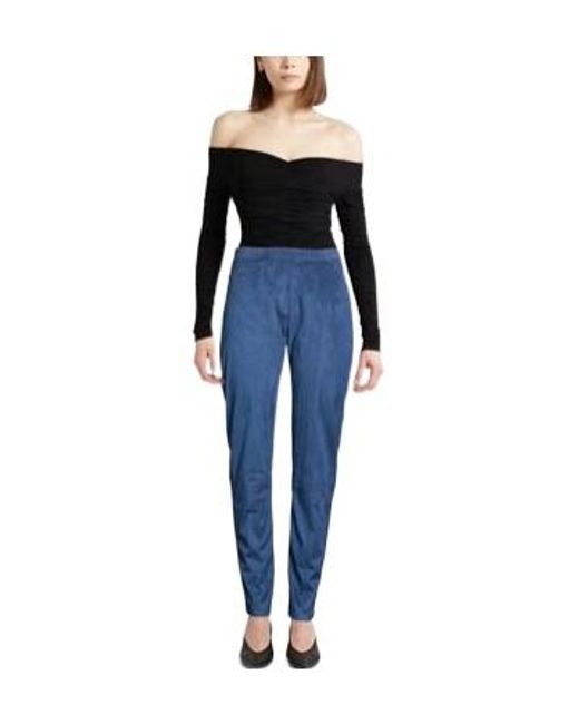Max Mara Blue High-Waisted Slim-Fit Trousers
