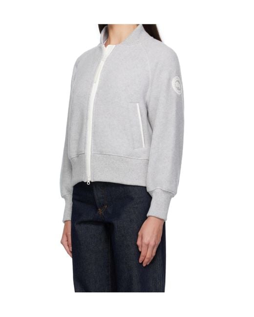 Canada Goose Gray Sierra Zip-Front Bomber Jacket