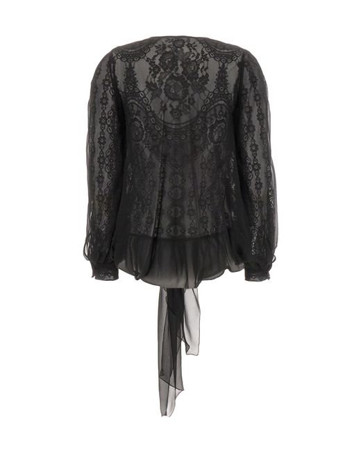 Alberta Ferretti Black Blouses
