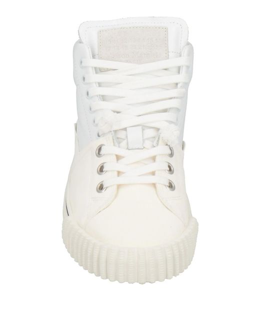 Maison Margiela White Solid Color Sneakers