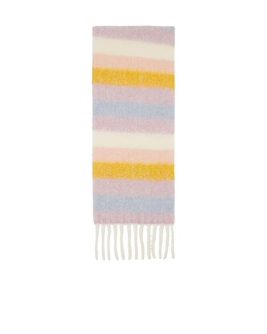 A.P.C. White Multicolored Striped Scarf